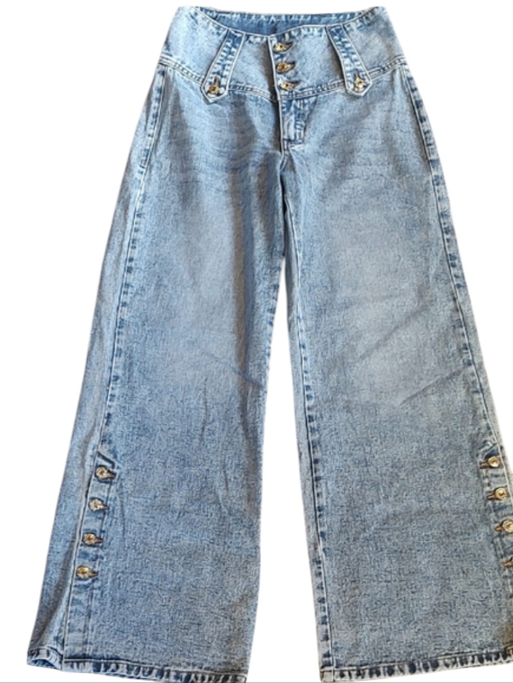 SHEIN Light Blue Buttoned Flare Jeans NWOT (#AJEAN17)